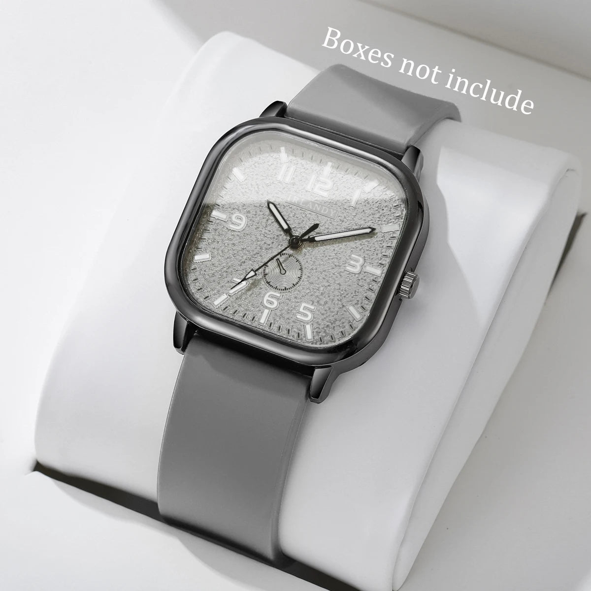 Women's Fashion Square watch, with silicone strap, sporty design