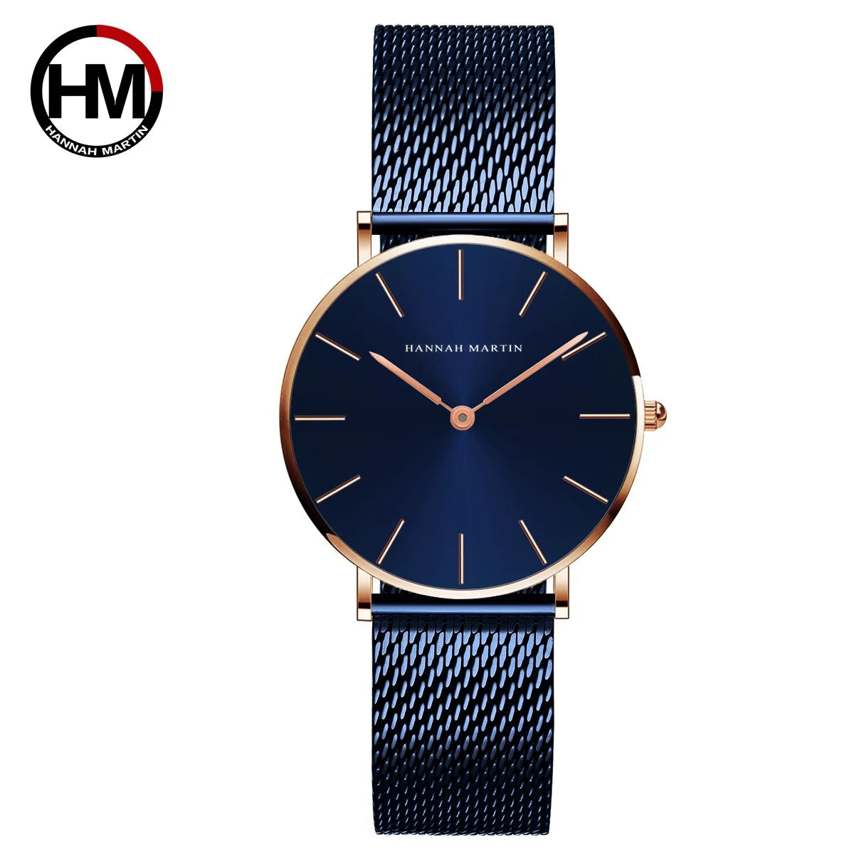 Women's watch with Japanese quartz movement, simple design in gold-tone stainless steel