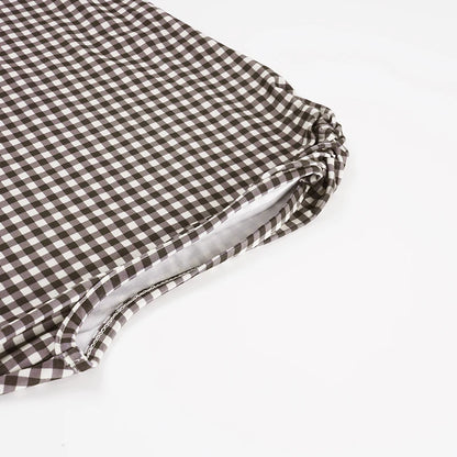 Stylish asymmetrical plaid casual dress
