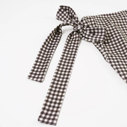 Stylish asymmetrical plaid casual dress