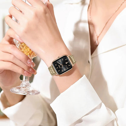 Elegant and modern Sunkta women's watch, square, luxurious