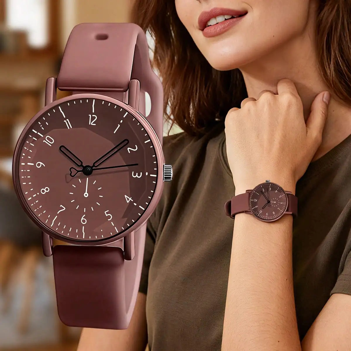 Women Fashion Casual Silicone Quartz Watches for Women