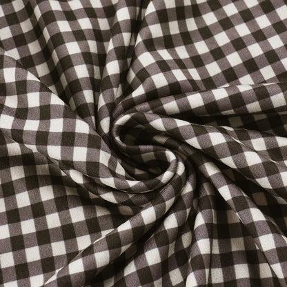 Stylish asymmetrical plaid casual dress