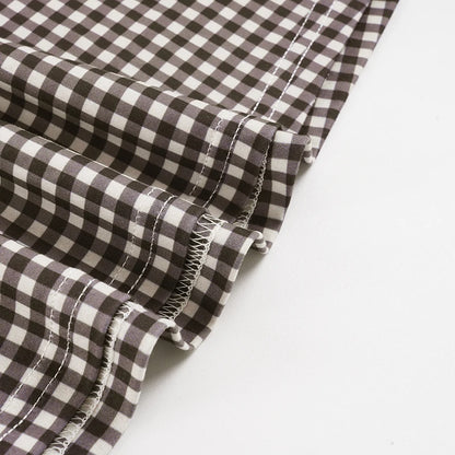 Stylish asymmetrical plaid casual dress