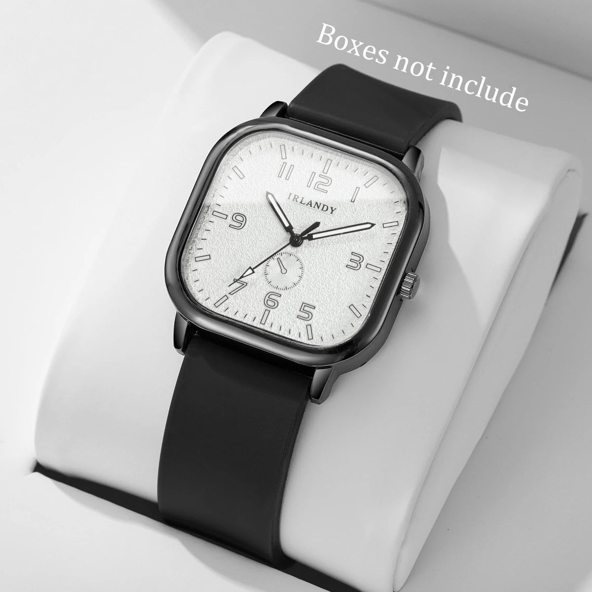 Women's Fashion Square watch, with silicone strap, sporty design