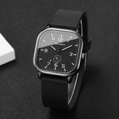Women's Fashion Square watch, with silicone strap, sporty design