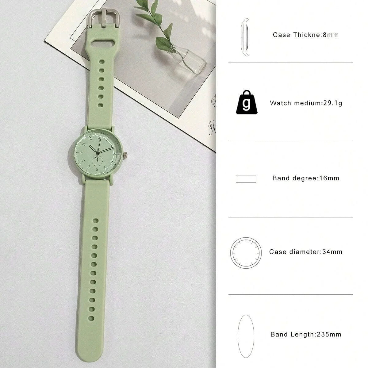 Women Fashion Casual Silicone Quartz Watches for Women