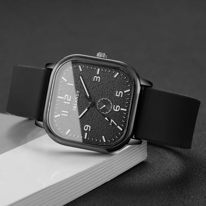 Women's Fashion Square watch, with silicone strap, sporty design
